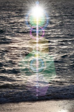 Gün batımında deniz manzarası, doğa.