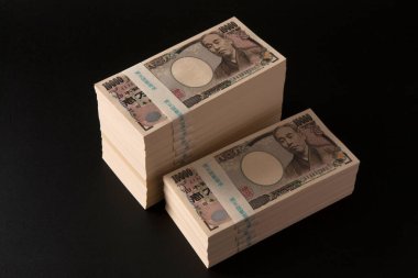 Japon yen banknotları, manzarayı kapatın.