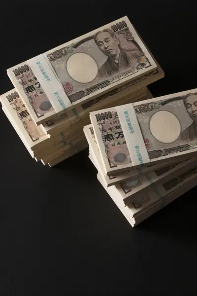 Банкноты Японской Иены Вид Поближе — стоковое фото