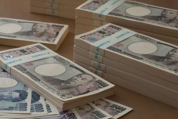 Банкноты Японской Иены Вид Поближе — стоковое фото
