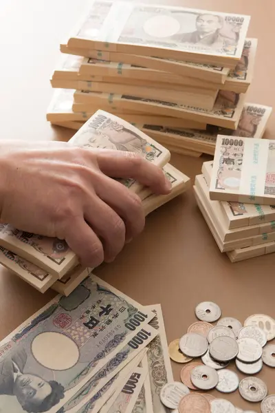 Mata Uang Jepang Mata Uang Jepang Dan Uang Yen — Stok Foto