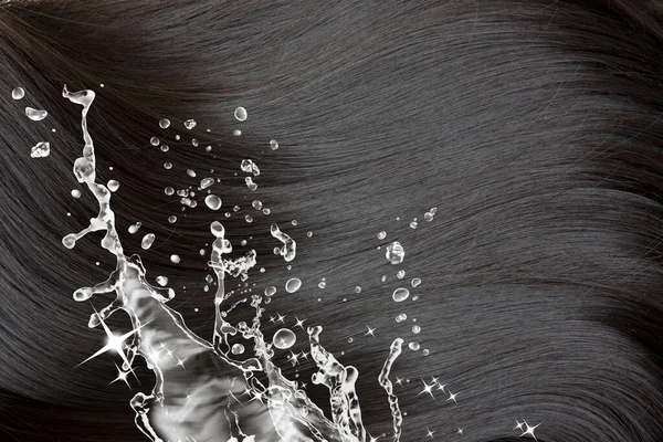 hair wave with water drops