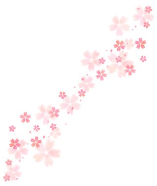 Sakura çiçekli tebrik kartı şablonu 