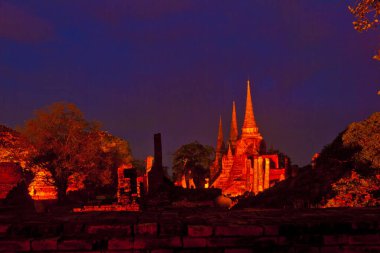 Wat Phra Si Santhe Tapınağı, Tayland 'ın Ayutthaya kentindeki ünlü tapınaklardan biridir. Ayutthaya Tarih Parkı 'ndaki tapınak, Ayutthaya, Tayland. UNESCO Dünya Mirası.