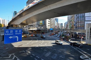 view of the traffic in the city