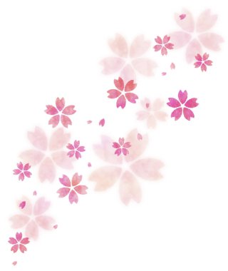 Sakura çiçekli tebrik kartı şablonu 