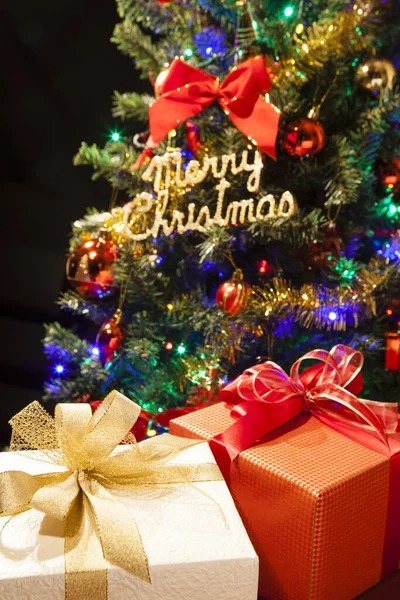 Nahaufnahme Des Weihnachtsbaums Festliches Konzept — Stockfoto