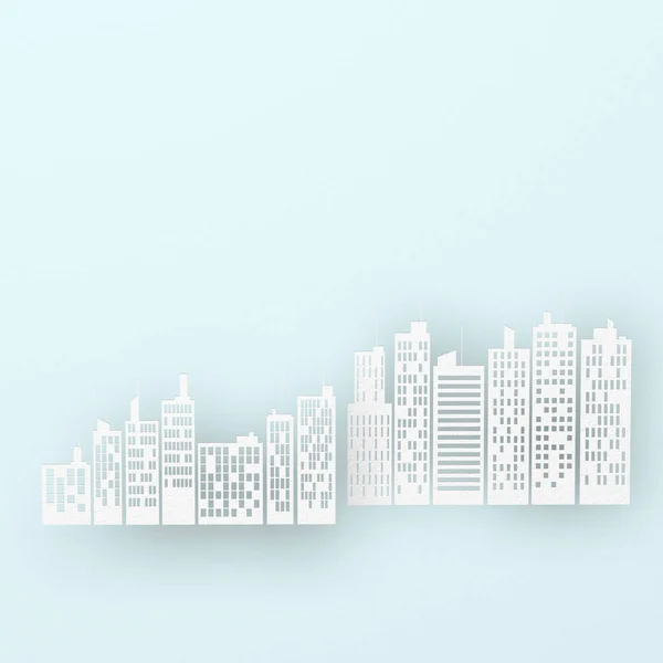 city apartment buildings, flat illustration
