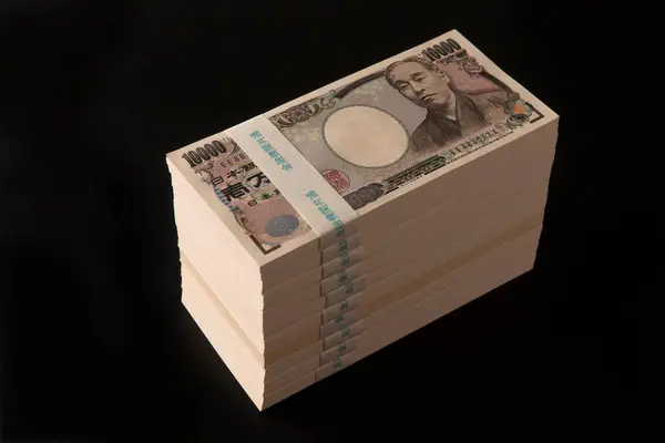 Moeda Japonesa Pilha Notas Iene Fundo Financeiro — Fotografia de Stock