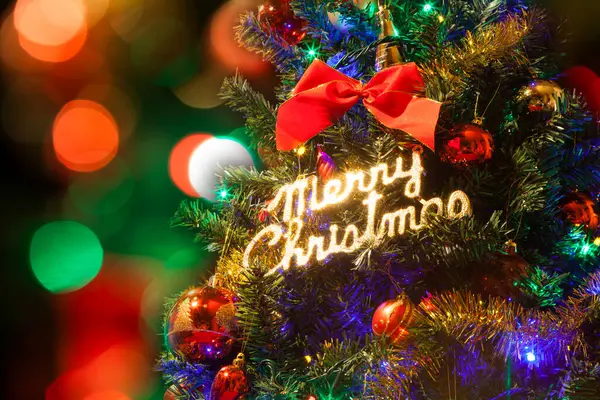 Χριστουγεννιάτικο Δέντρο Χριστουγεννιάτικη Διακόσμηση — Φωτογραφία Αρχείου