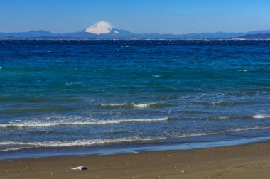 Fuji dağı ve deniz, Japonya