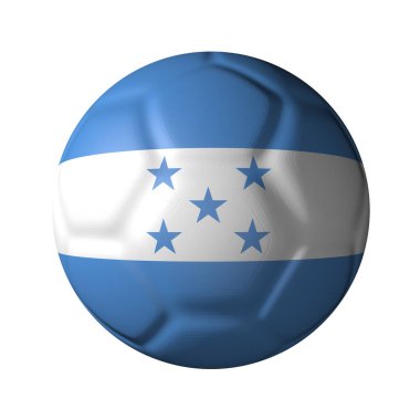 Honduras Bayrağıyla Futbol Topu Renkli 3d Sunucusu 