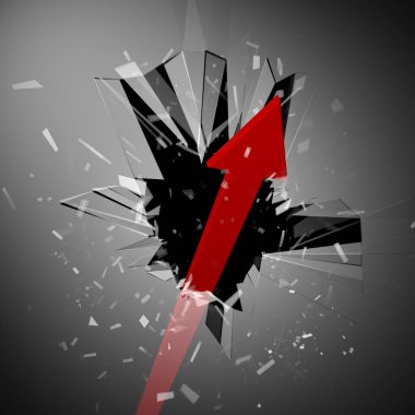 ok cam illüstrasyonunu kır