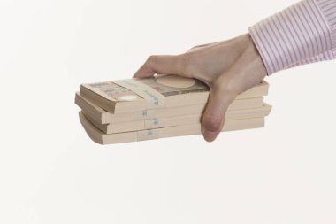 Japon Yen banknot yığını, finans kavramı geçmişi 