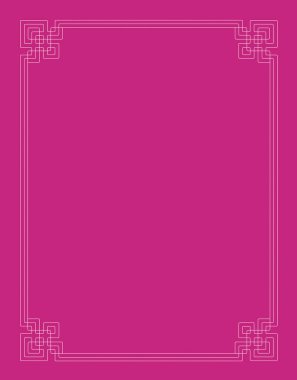 Tasarımınız için pembe arkaplanda dekoratif çerçeve. 
