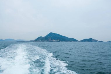 Tekneden deniz manzarası çok güzel.