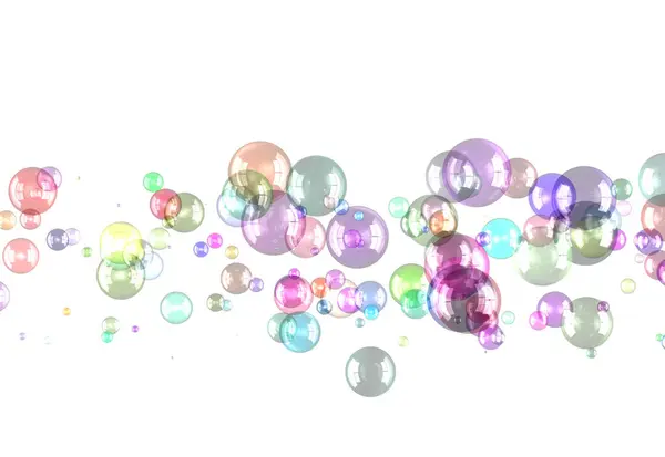 Abstract Colorful Bubbles White Background — Stock Photo, Image