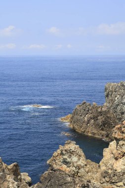 Kayalık deniz sahil güzel manzara                