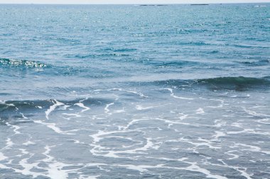 Sahilde güzel bir sahil doğa arka planında