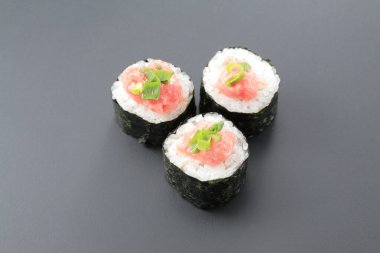 Taze suşi, Japon yemeği yakın plan.