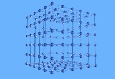 Moleküler modelin 3 boyutlu canlandırması, soyut arkaplan