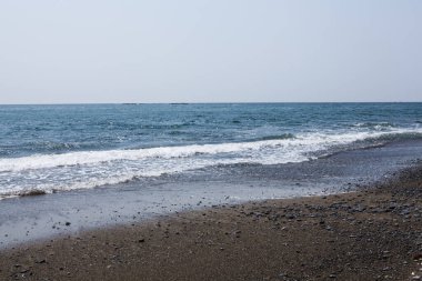 Sahilde güzel bir sahil doğa arka planında