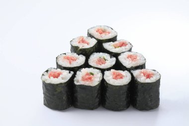 Taze suşi, Japon yemeği yakın plan.