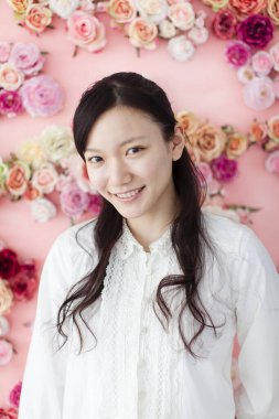 Güzel Asyalı kadın portresi