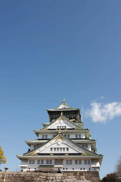 Szenische Aufnahme Des Berühmten Osaka Burgturms Japan — Stockfoto