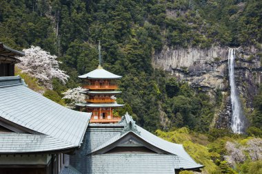 Tapınağın manzarası, Japonya 'nın güzel mimarisi.