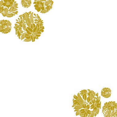 Dekoratif çiçeklerin soyut deseni, renk arkaplanı