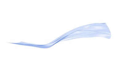 Beyaz arkaplanda soyut mavi renk dalgası          