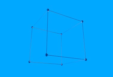 Moleküler modelin 3 boyutlu canlandırması, soyut arkaplan