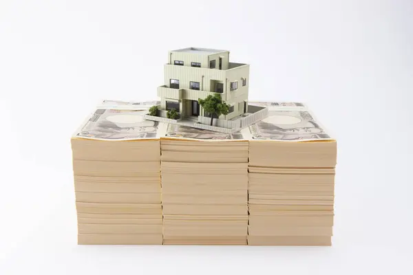 Modelo Casa Dinheiro Iene Japonês — Fotografia de Stock