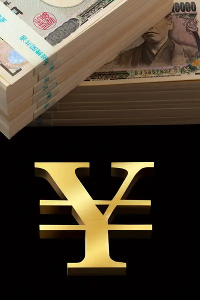 Semnul Yenului Bancnote Euro Japoneze — Fotografie, imagine de stoc