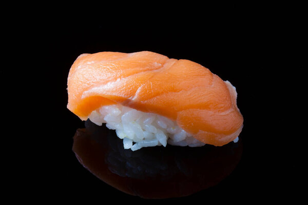 Traditional japanese food. Closeup of fresh sushi