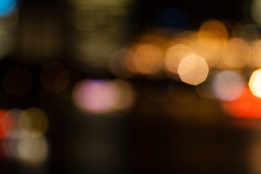 Bokeh light arkaplan, bulanık gece şehir arkaplanı.                          