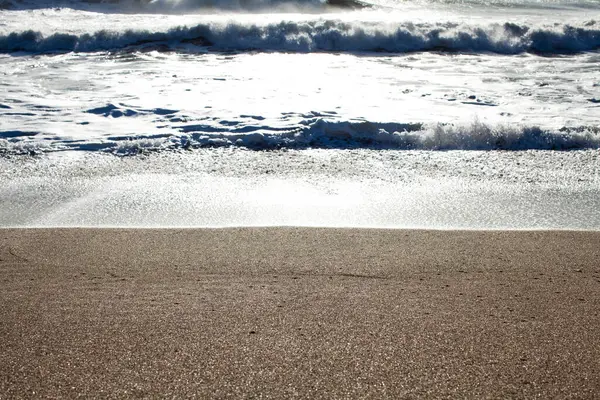 Ondas Mar Com Areia — Fotografia de Stock