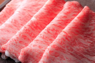 Lezzetli wagyu bifteğinin yakın plan görüntüsü            