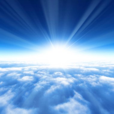 mavi gökyüzü ve doğa arka planında bulutlar