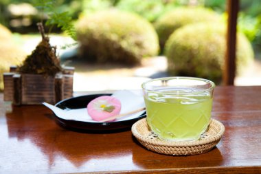 Geleneksel Japon çay seremonisi manzarası