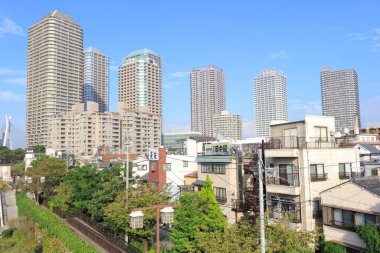 Şehir silüeti. Tokyo, Japonya.