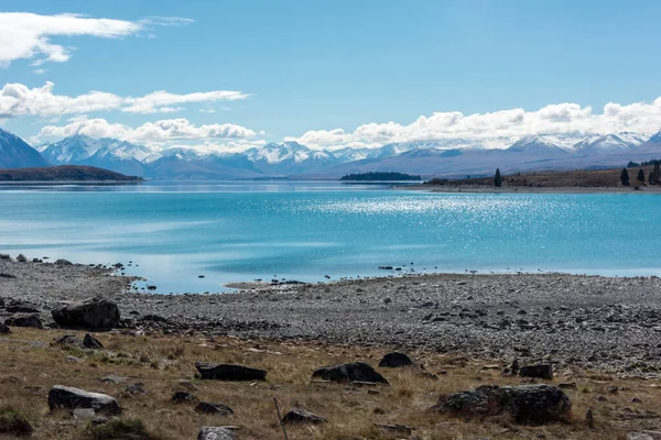 stock image view of the lake in the mountains 