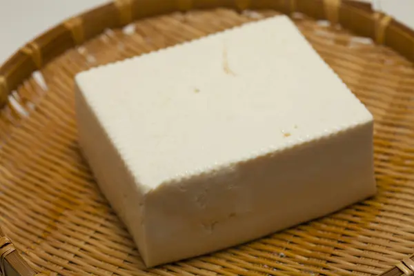 Leckeres Tofu Essen Hintergrund Nahaufnahme — Stockfoto
