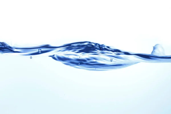 Transparent Vatten Rörelse Isolerad Vit Bakgrund — Stockfoto