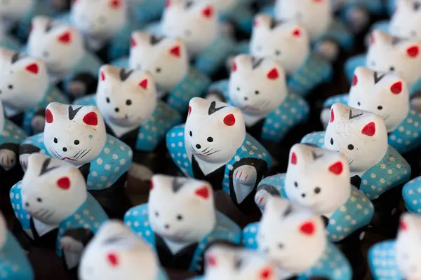 Gatti Tradizionali Giapponesi Che Invitano Gatti Fortunati Negozio — Foto Stock