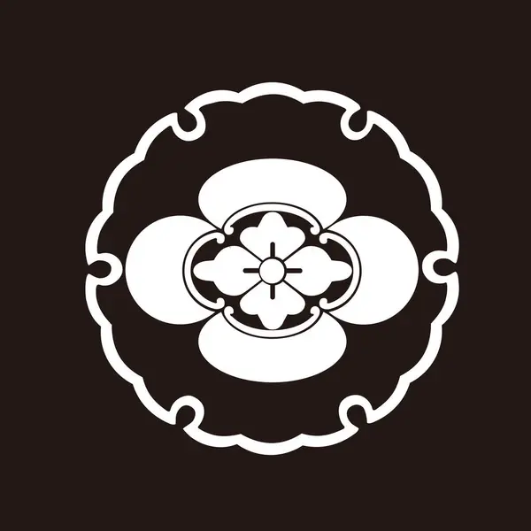 traditional Japanese family crest logo illustration
