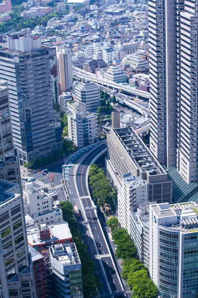 Vista Moderna Cidade Fundo Urbano — Fotografia de Stock