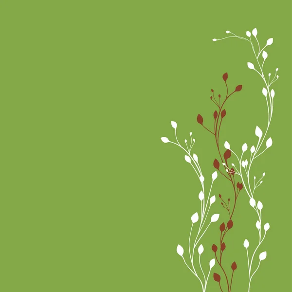 緑色の背景で抽象の花飾り — ストック写真