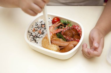 Geleneksel Asya yemekleri yakın çekim